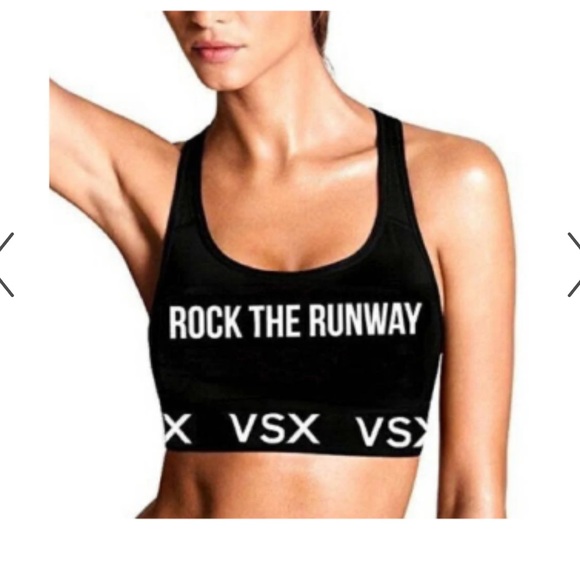 Like new Victoria Secret Sport black bra rock the runway racer back - Picture 1 of 4